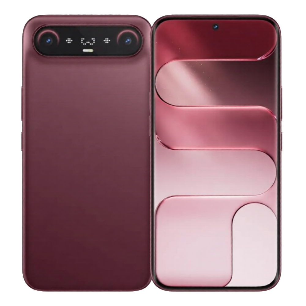 Tecno Camon Slim Front and Back in Burgundy Red