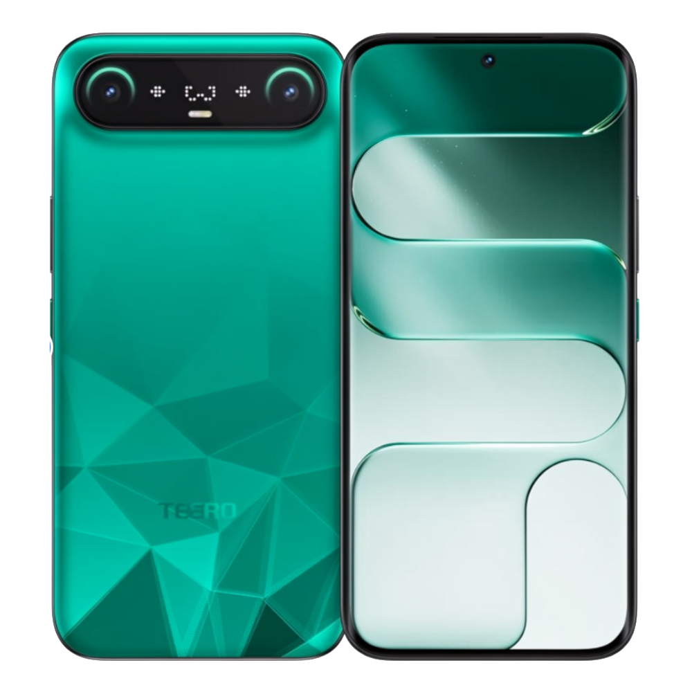 Tecno Camon Slim Front and Back in Jungle Green