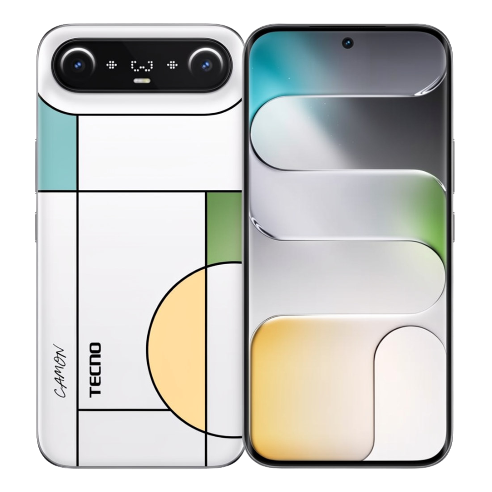 Tecno Camon Slim Front and Back in New Mondrian