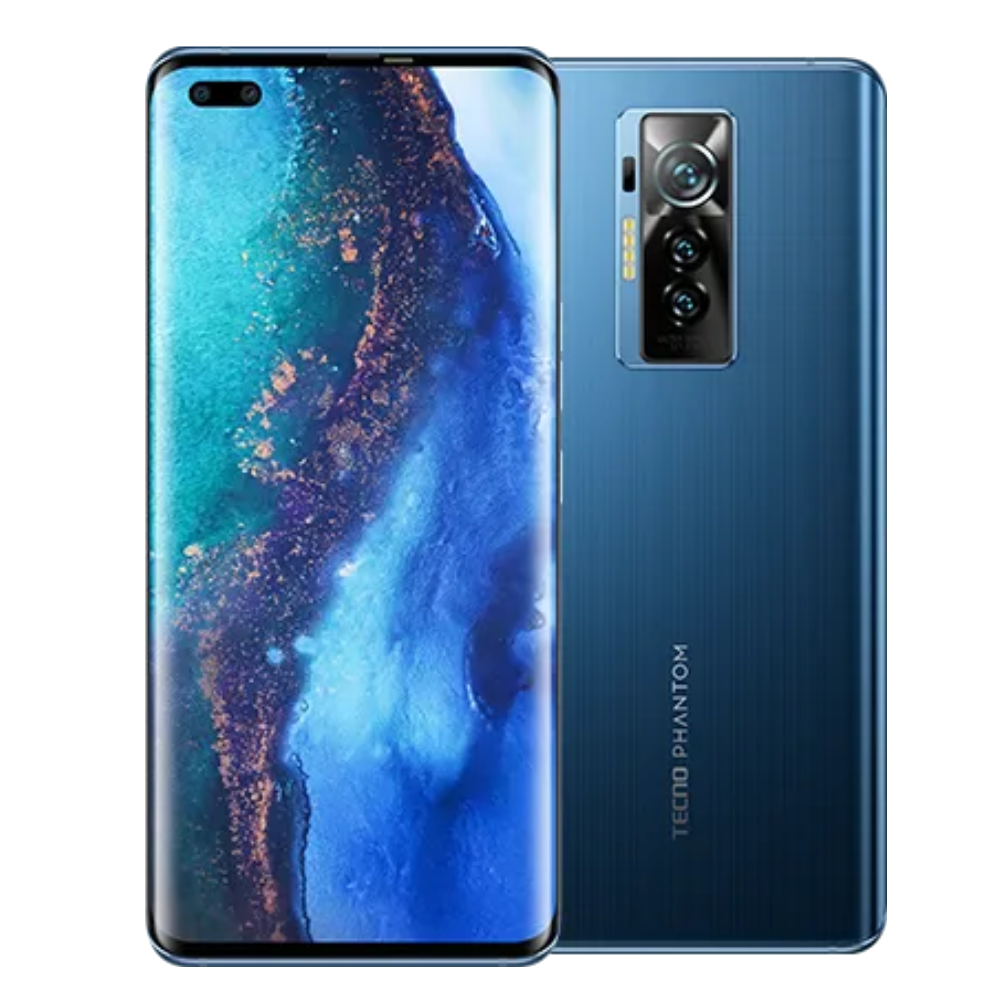 Tecno Phantom X front back Iceland Blue