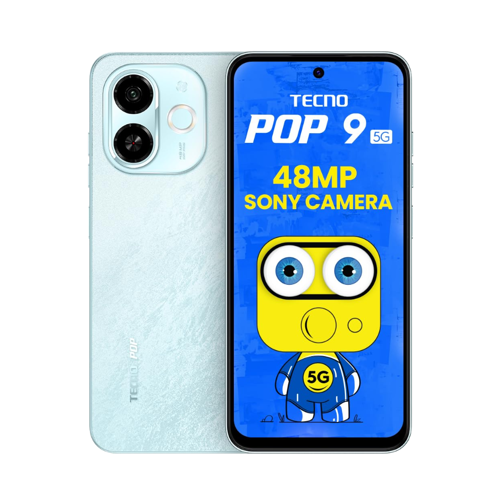 Tecno Pop 9 5G Front Back Azure Sky