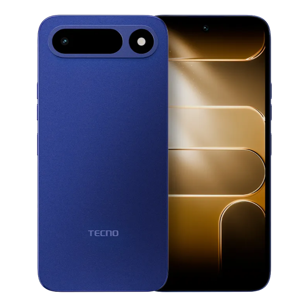 TECNO POP X 5G front and back in Midnight Blue