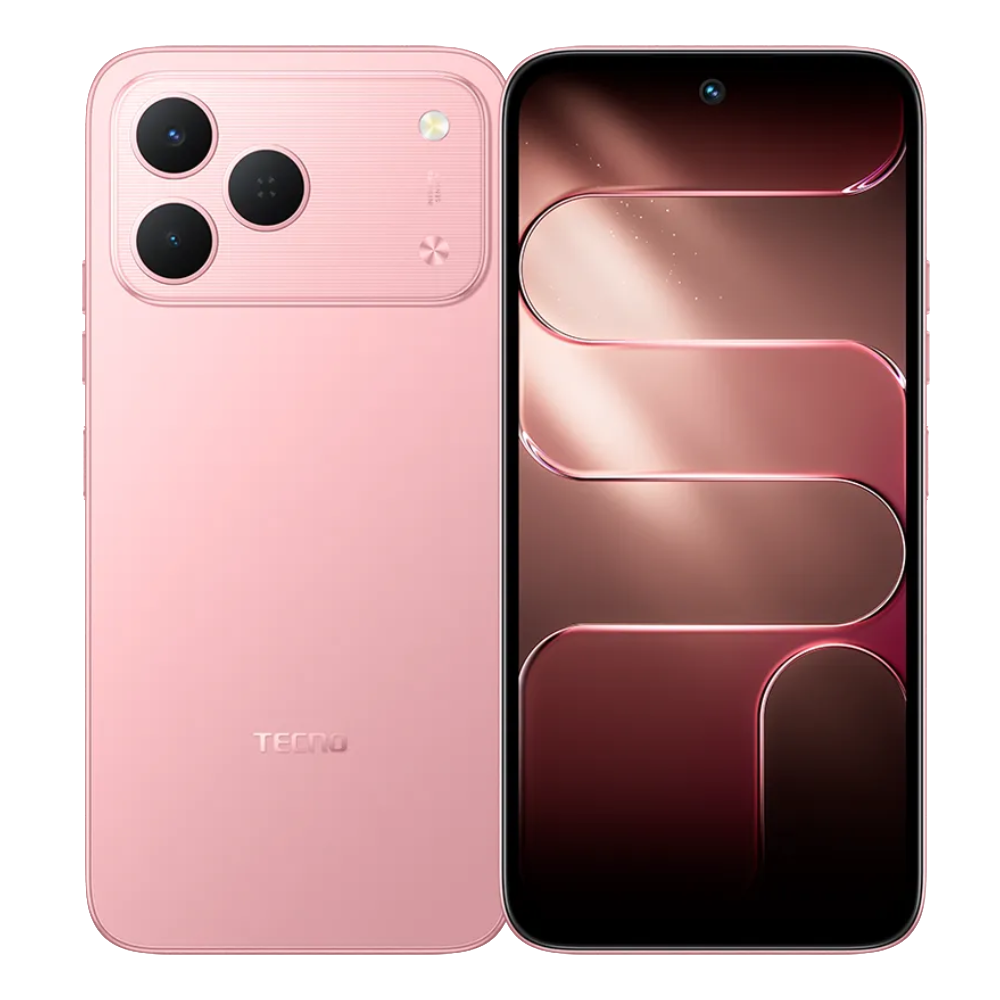 Tecno Spark 50 front and back in Bloom Pink