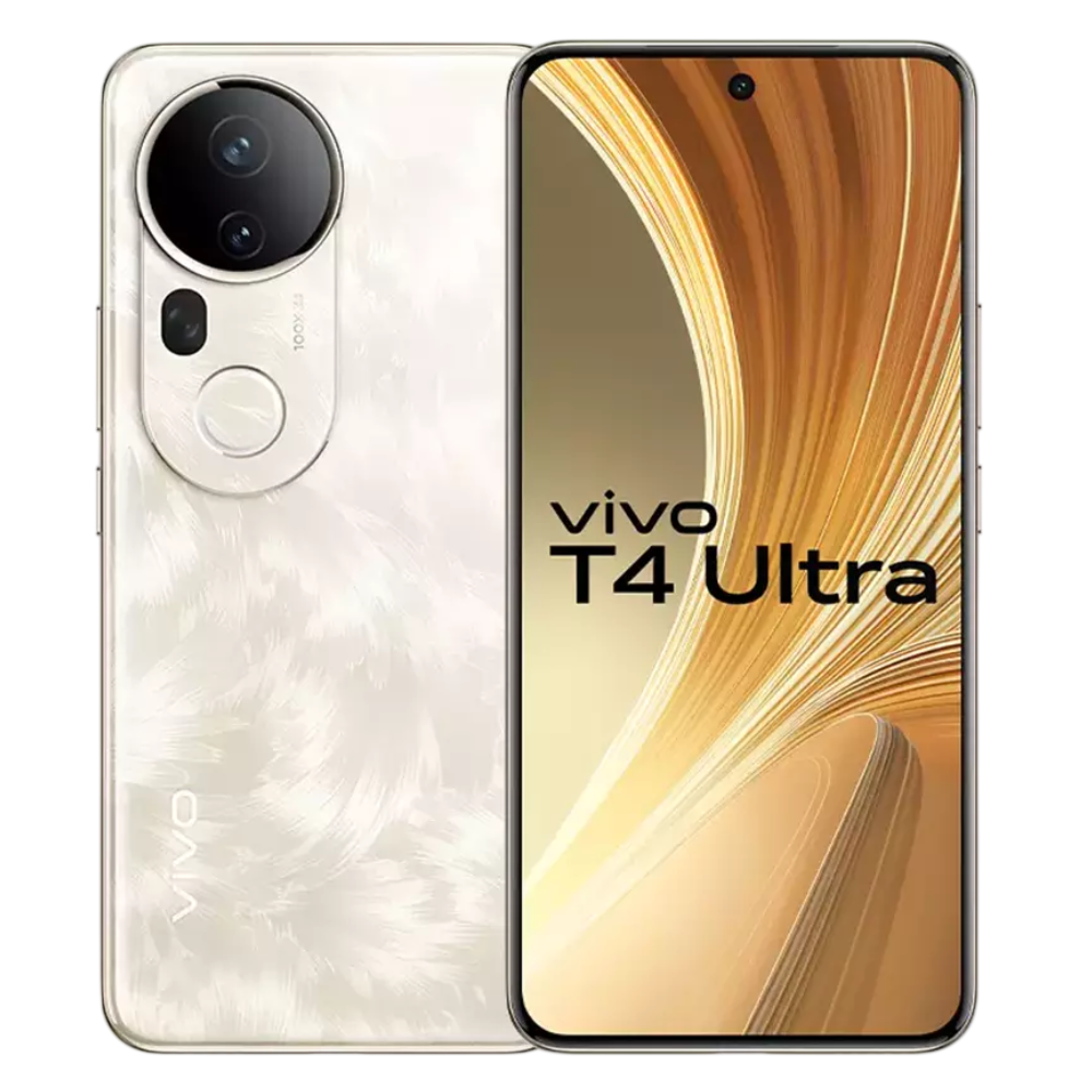Vivo T4 Ultra Phoenix Gold Front and Back