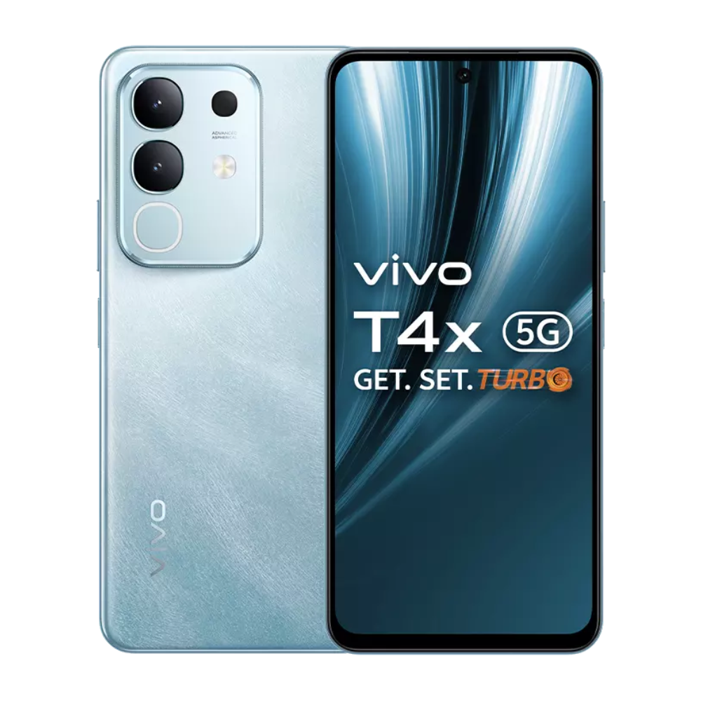 Vivo T4x 5G Marina Blue Front and Back