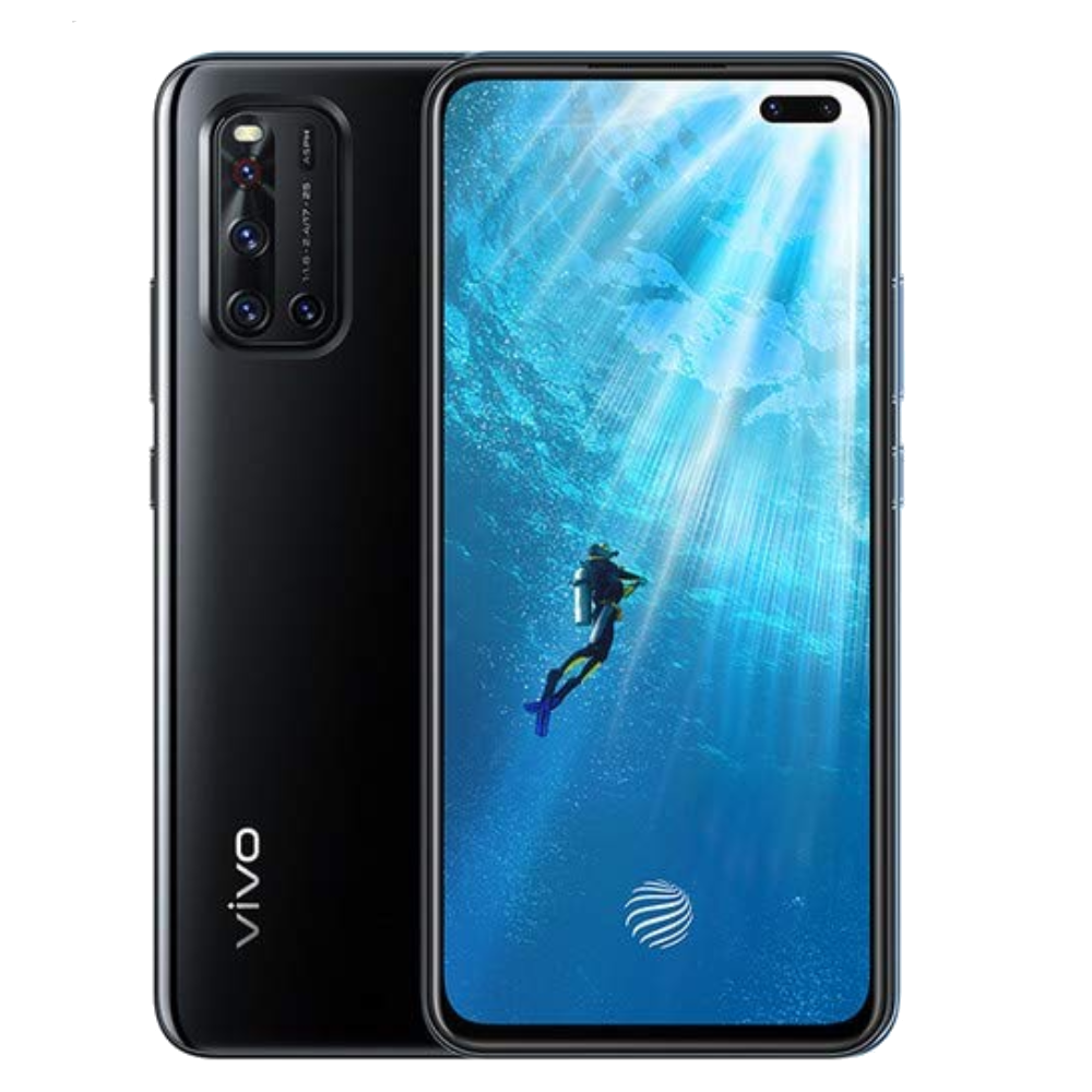 Vivo V19 front back Piano Black