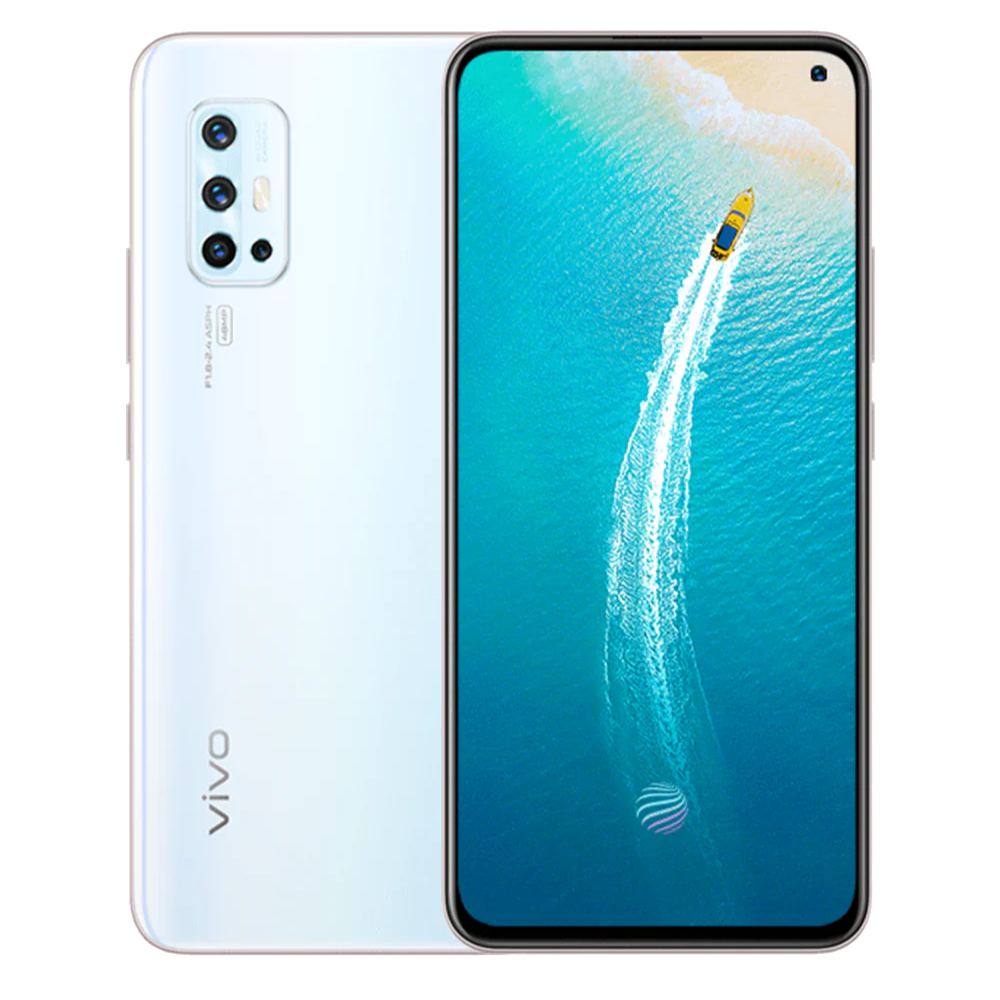 Vivo V19 Neo front back Crystal White