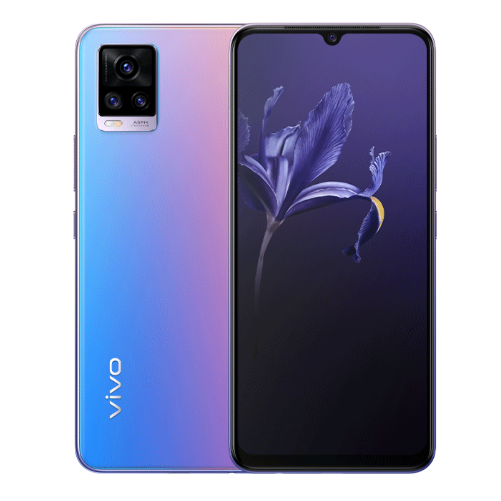 Vivo V20 front back Sunset Melody