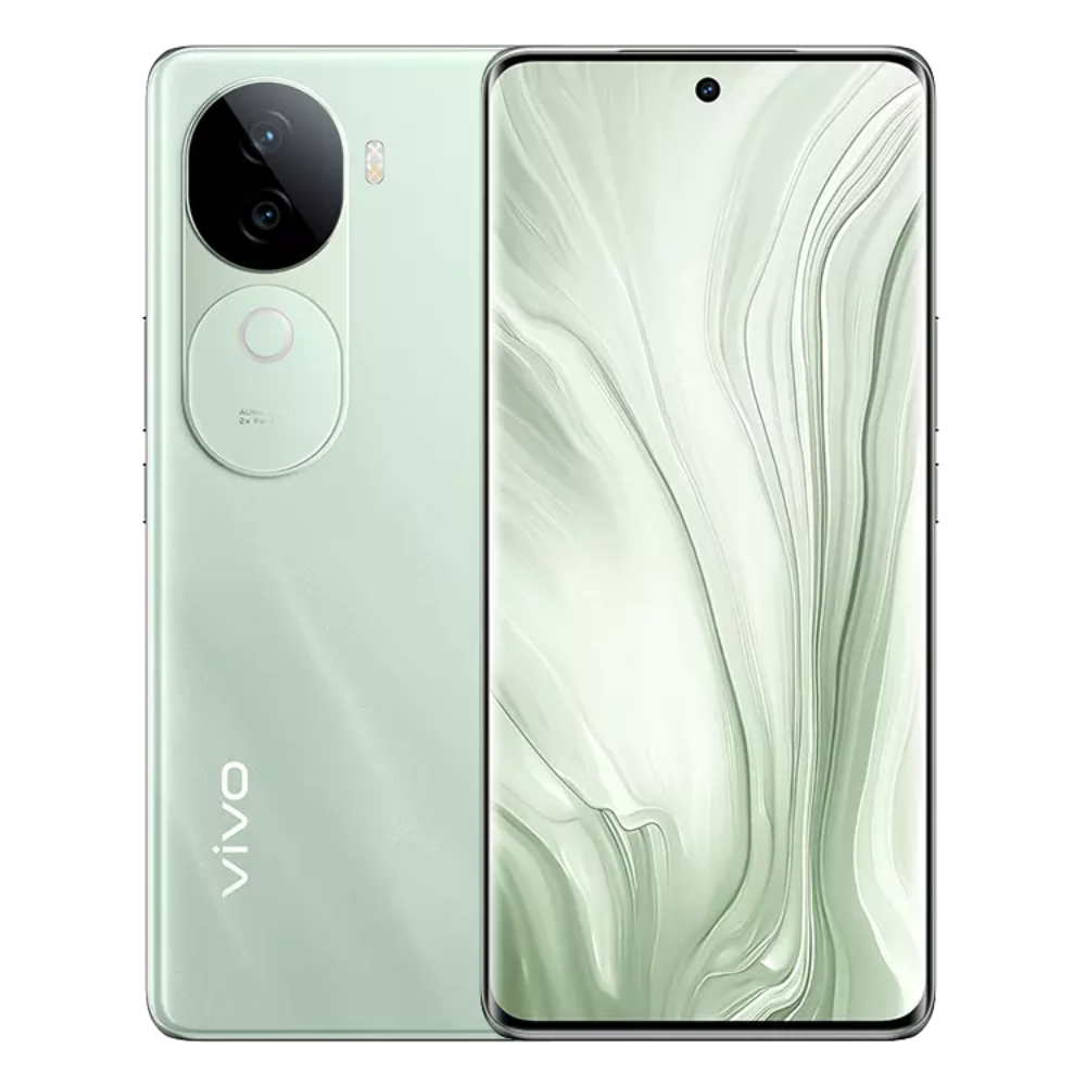 Vivo V40e 5G Mint Green Front and Back