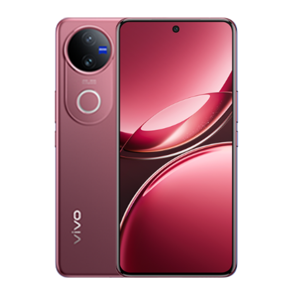 Vivo V50 Front and Back Rose Red