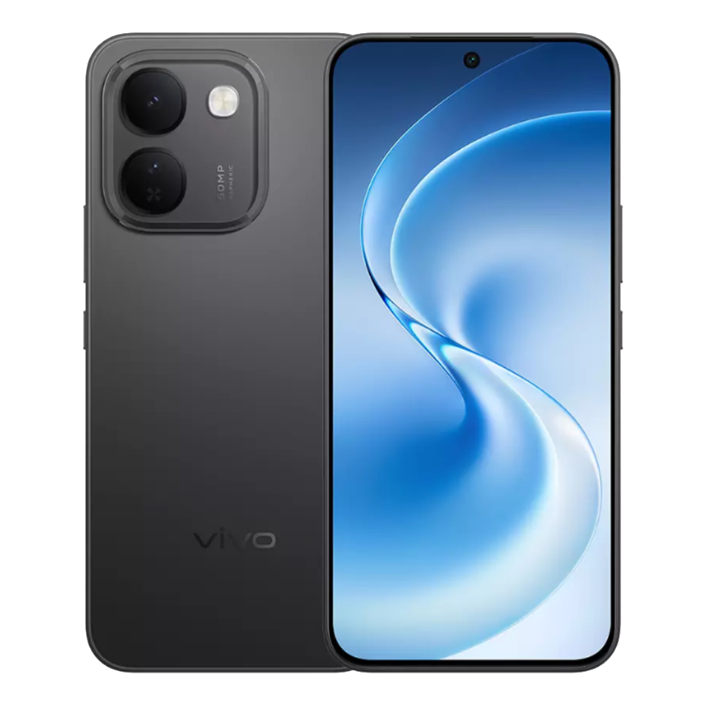 Vivo V80 Lite 5G Black Front and Back View