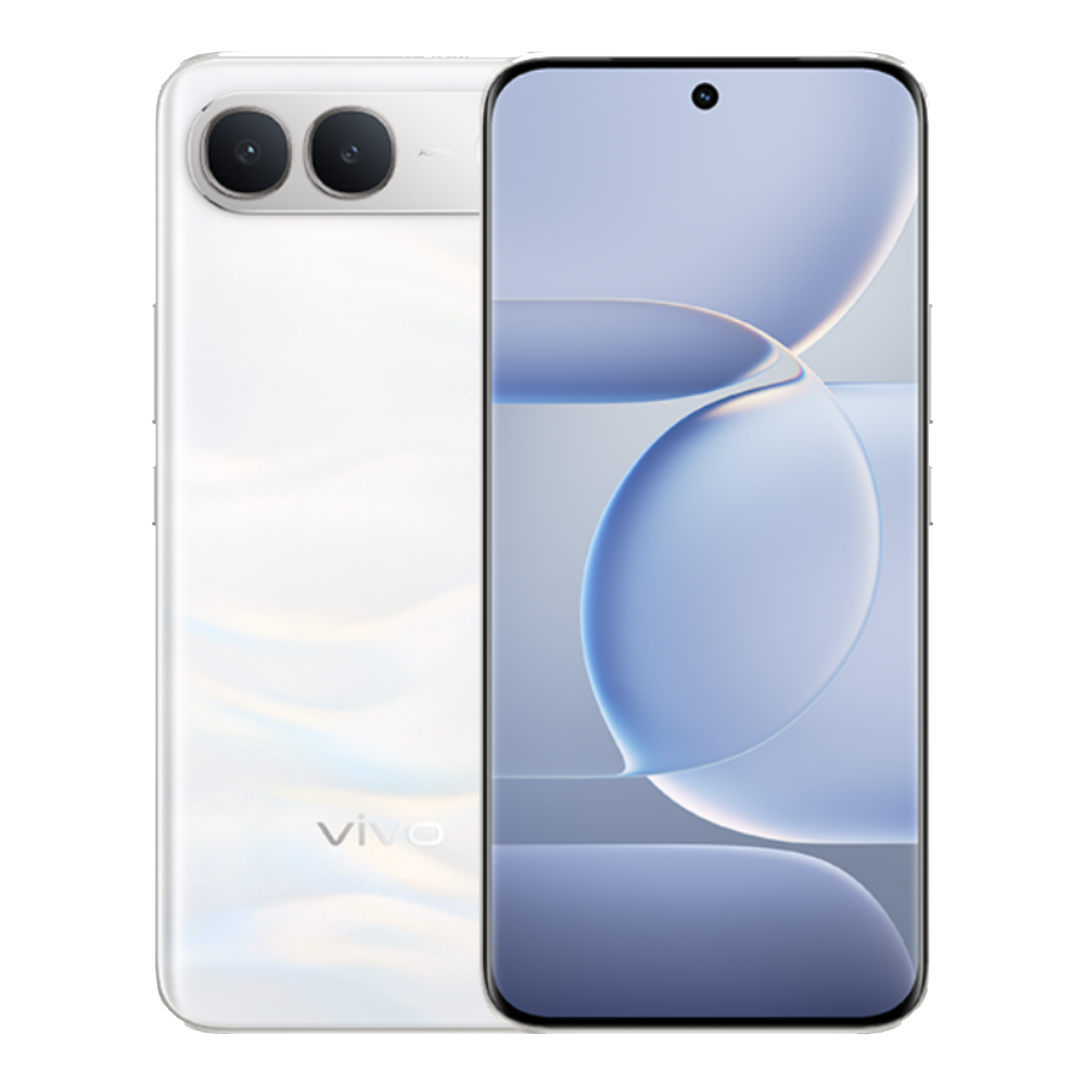 Vivo V80 Lite 5G Front and Back in Silk White