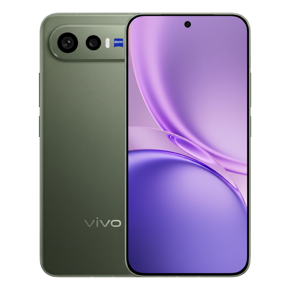 Vivo X300 FE front and back Olive Green