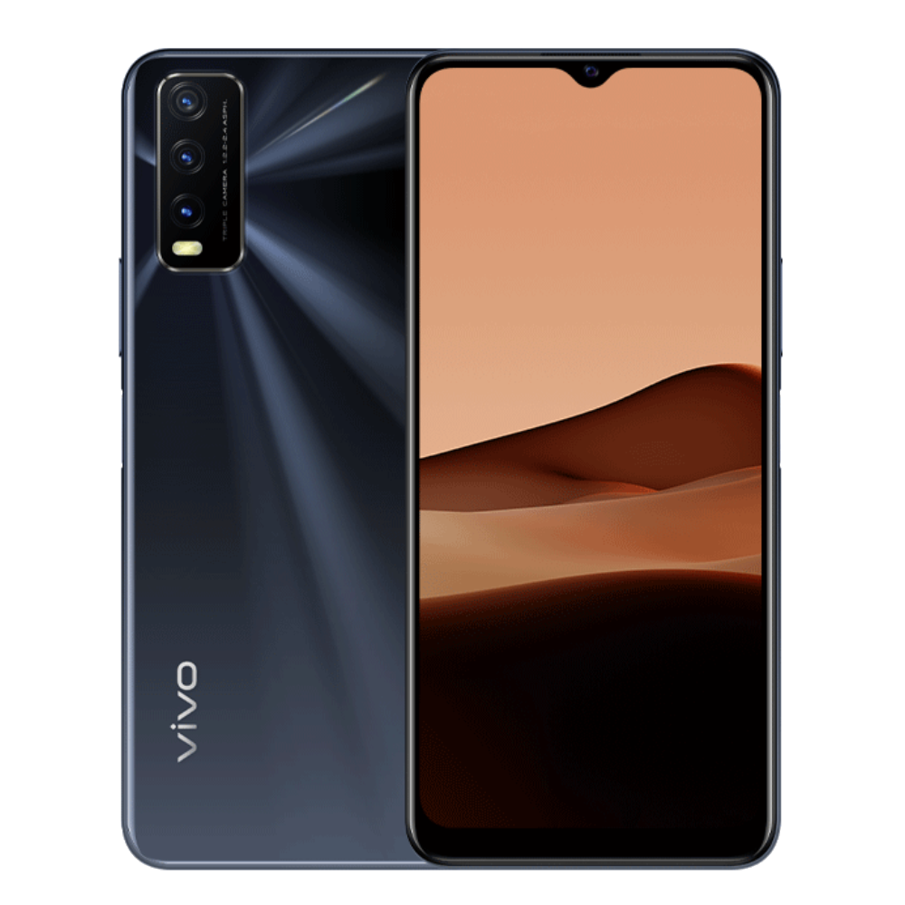 Vivo Y20s front back Obsidian Black