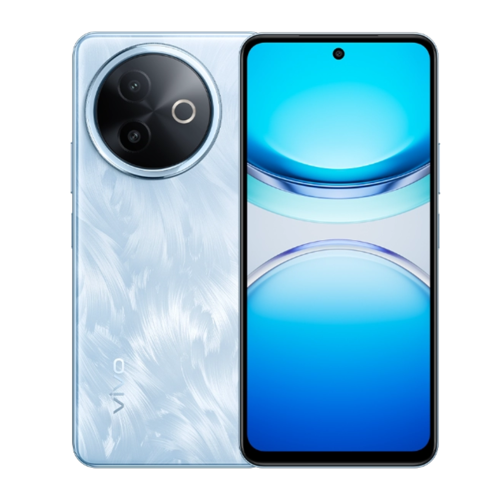 Vivo Y300i Rime Blue Front and Back