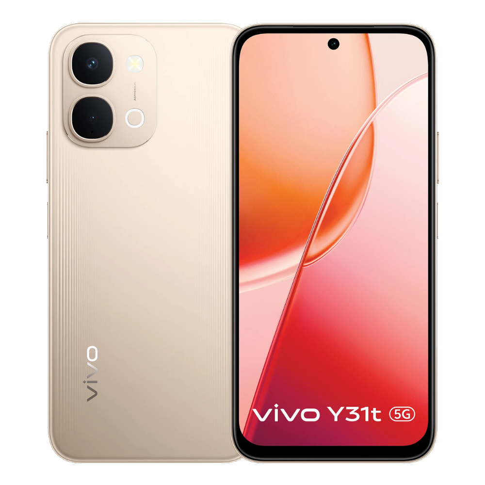 Vivo Y31t Front and Back in Golden Mist