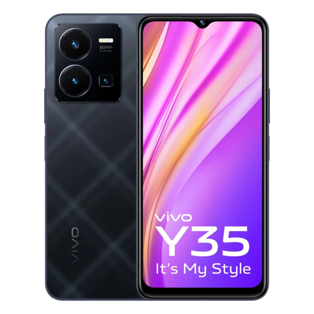 vivo y35 front back black