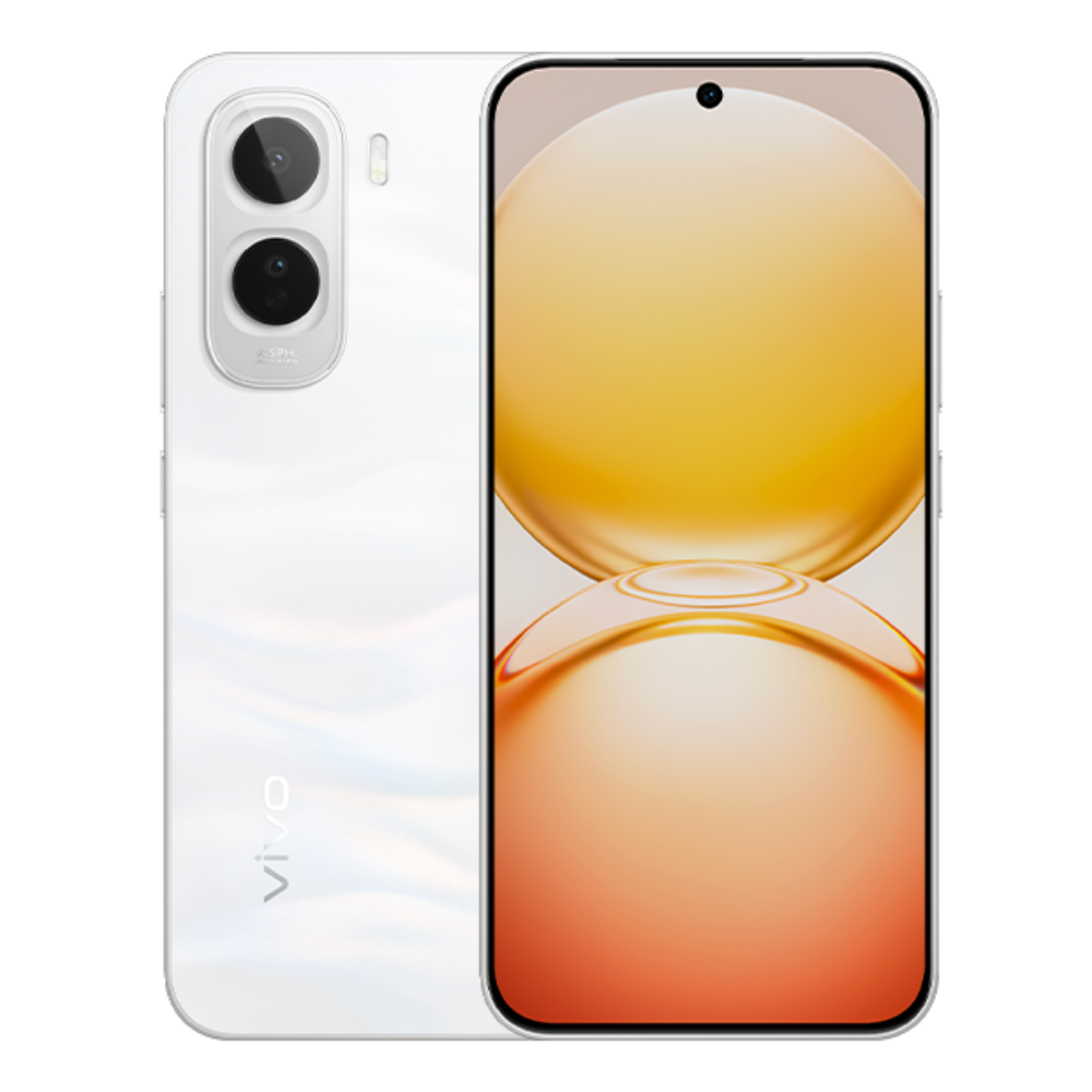 Vivo Y500 4G Front and Back in Pearl White