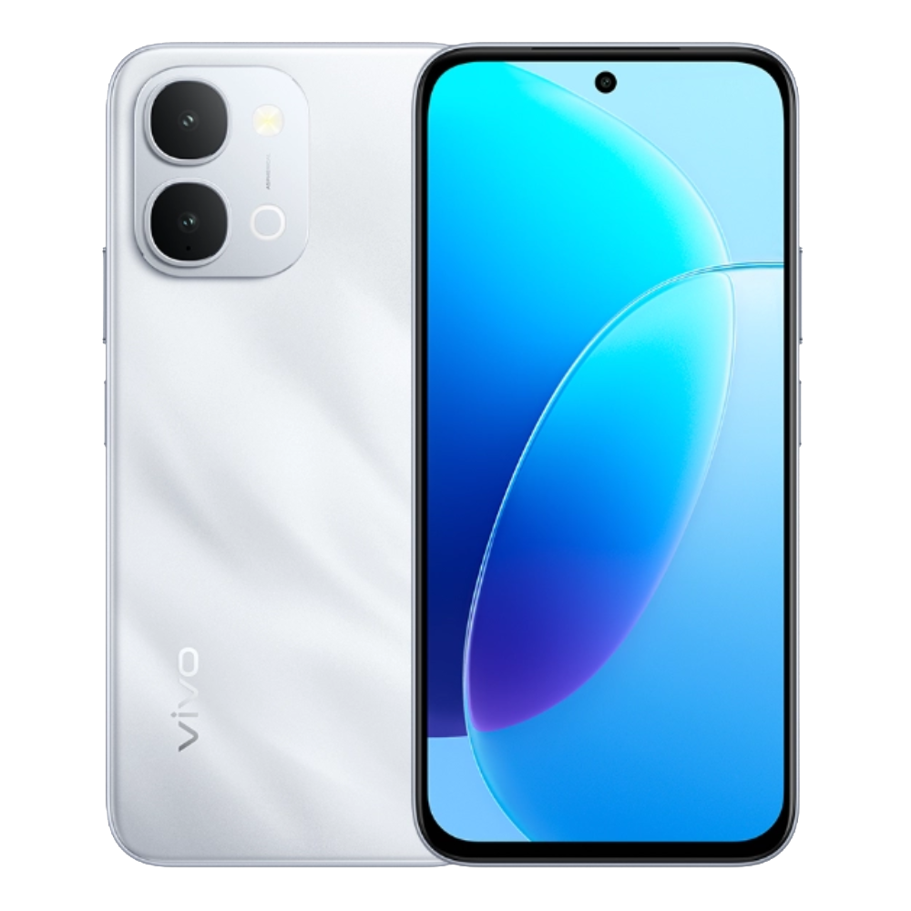 Vivo Y500s front and back in Galaxy Silver