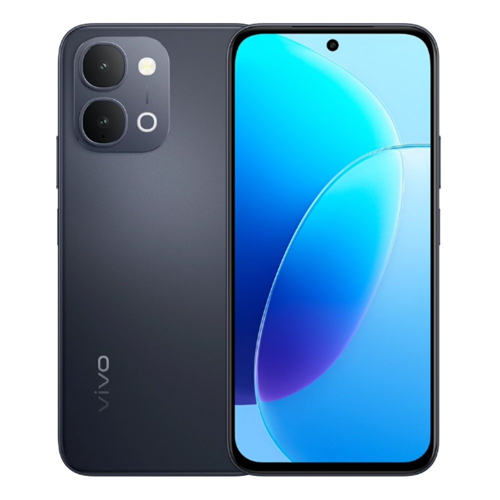 Vivo Y500s front and back in Obsidian Black