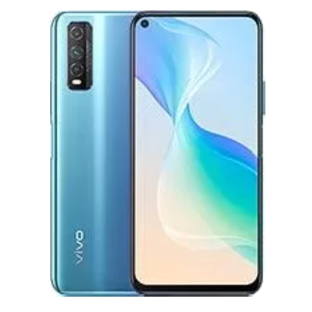 Vivo Y50T front back Ocean Blue