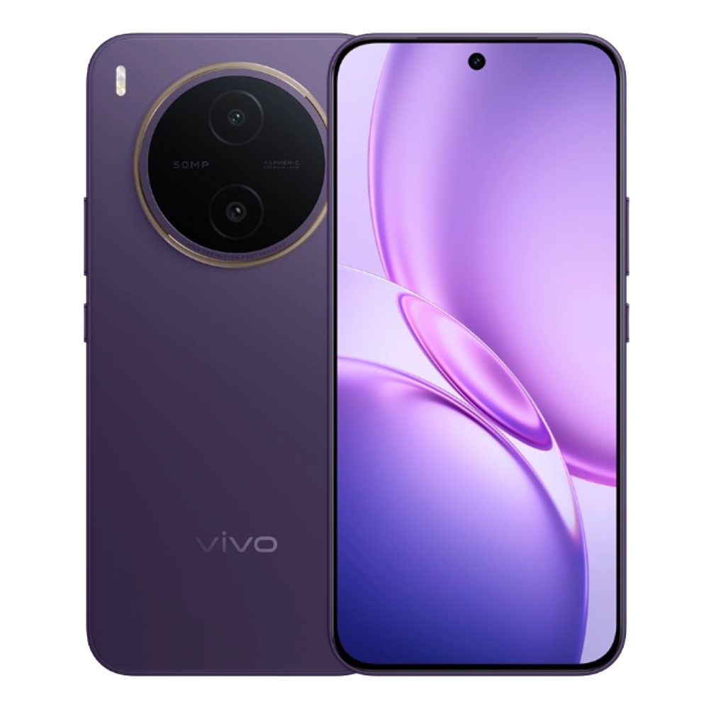 Vivo Y600 Pro front and back in Star Violet
