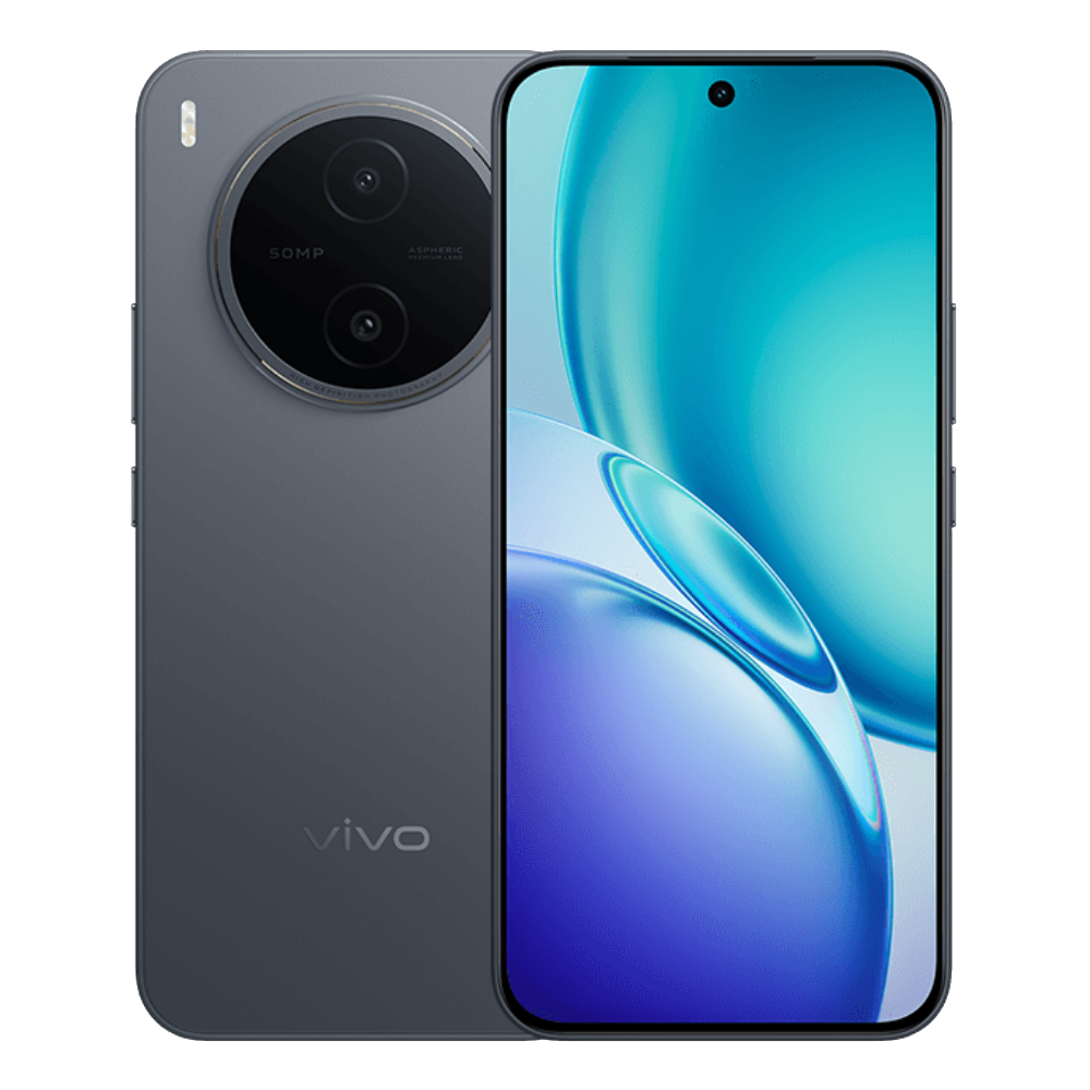 Vivo Y600 Pro front and back in Bright Moon Black