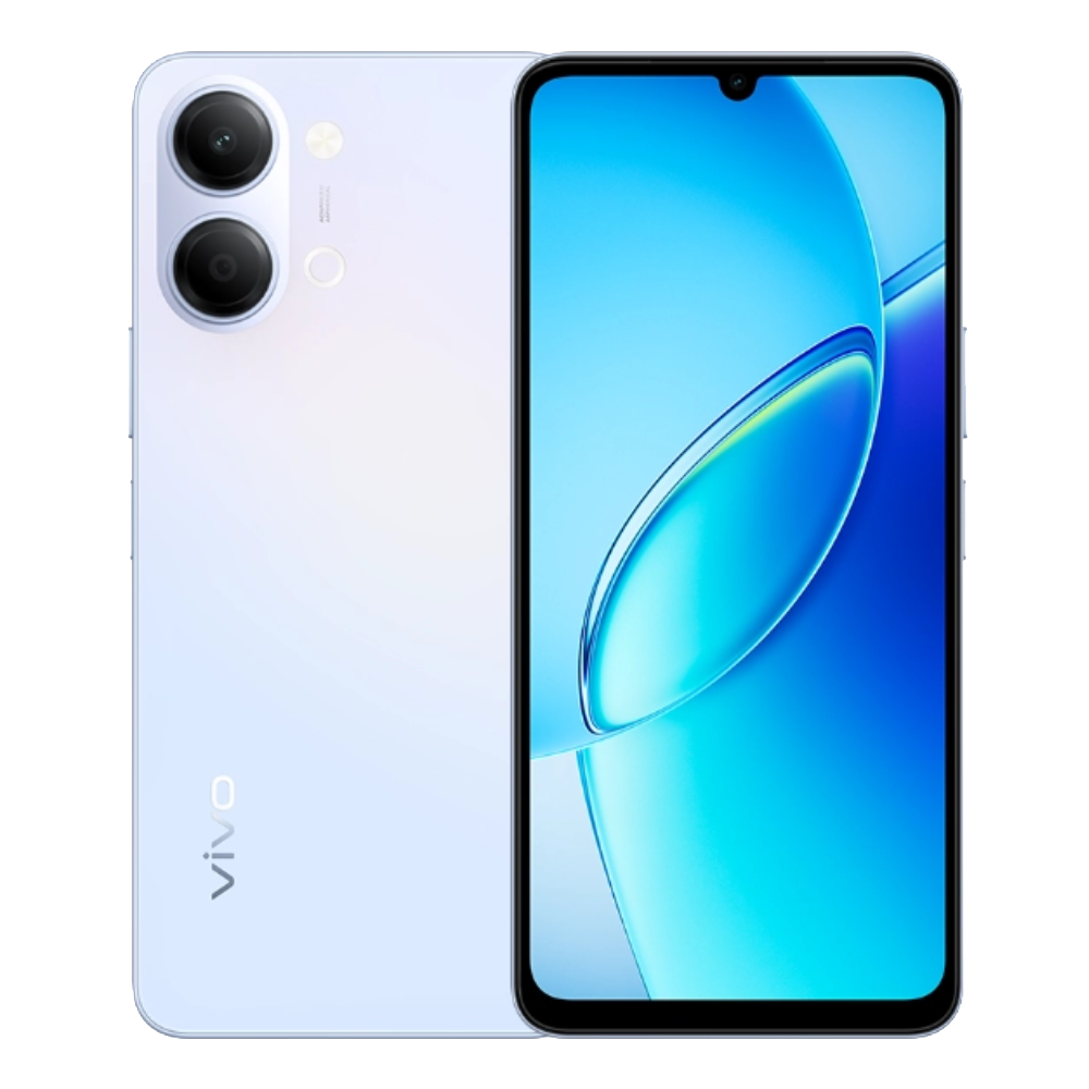 Vivo Y6c Front and Back in Sunset Blue