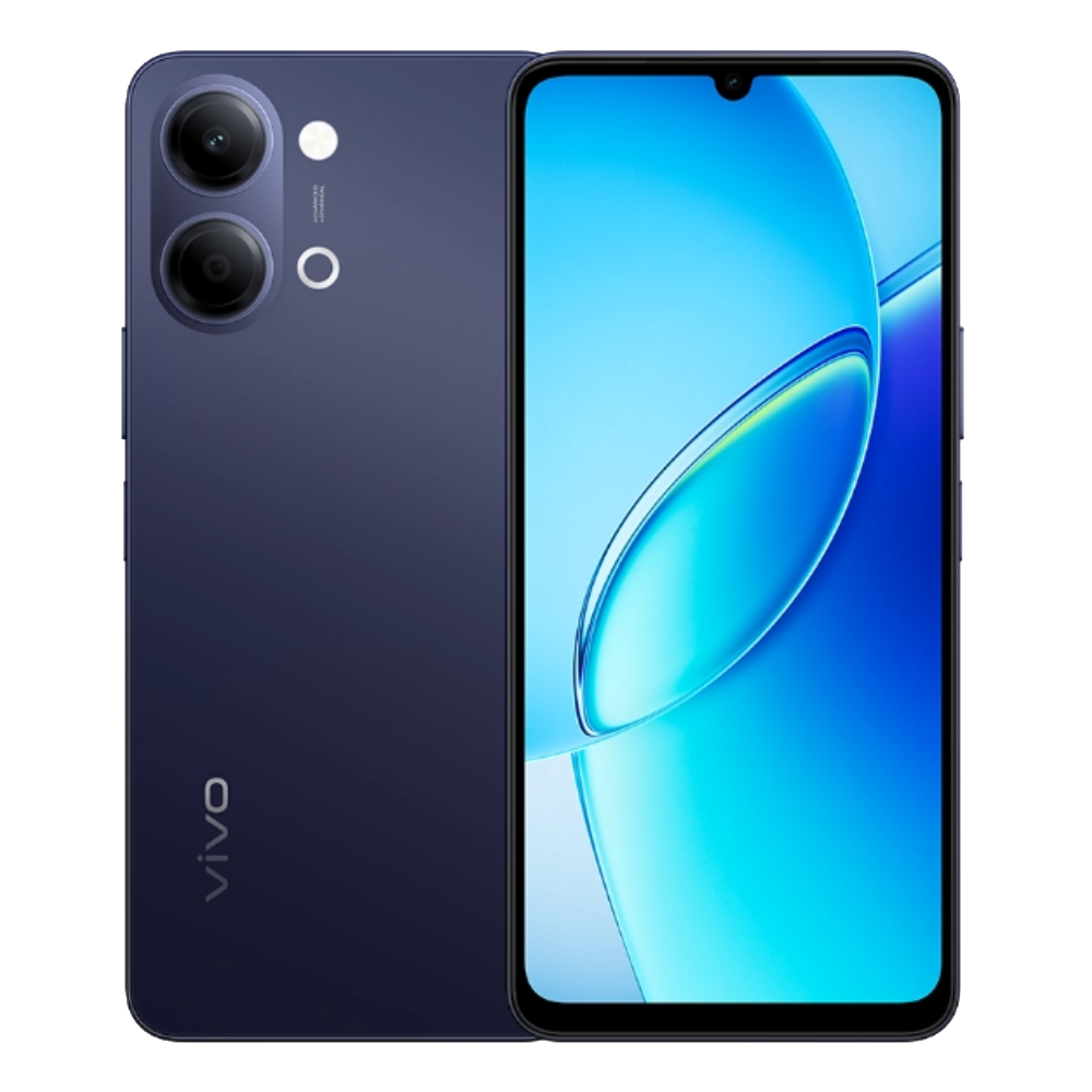 Vivo Y6e Front and Back in Twilight Black